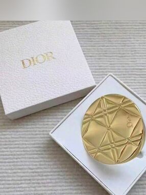 Dior Gold Double-Sided Compact Makeup Mirror